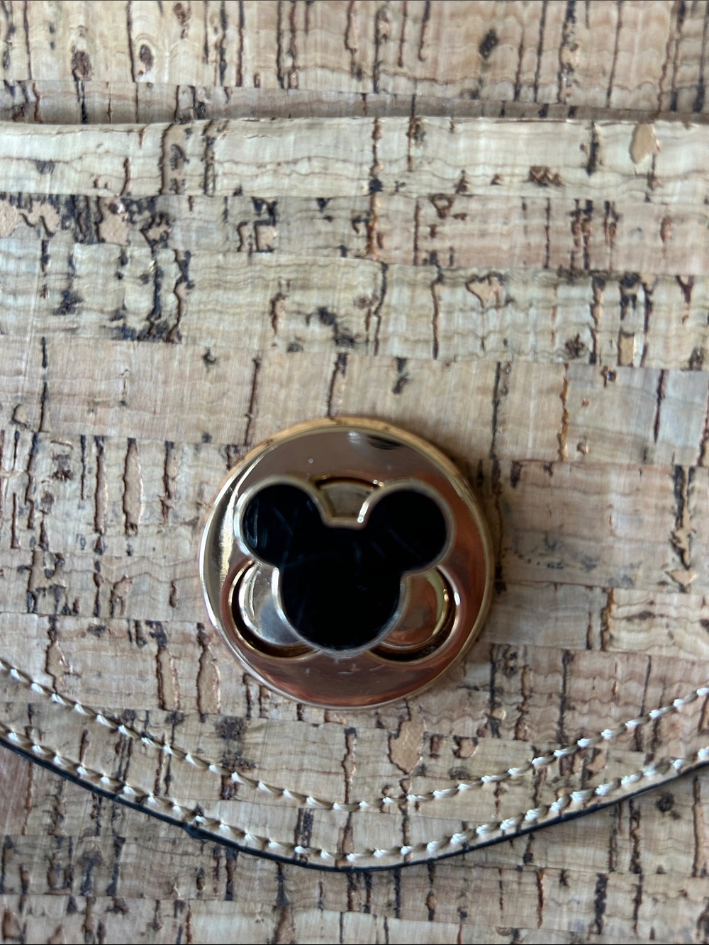Natural Cork Mini Backpack with Brown Trim image 5